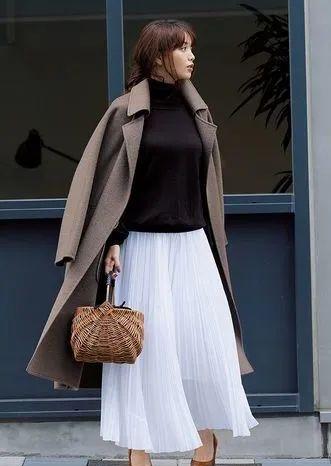 Jacket + skirt = the most eye-catching combination CP in winter ...